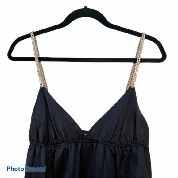 Laundry By  Design Navy  Silk Slip Dress SZ M - Picture 2 of 4